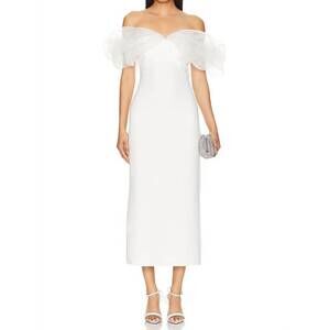 NEW LINE AND DOT starlet midi dress in ivory